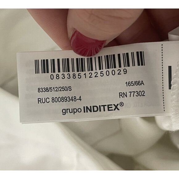 Zara Womens Dress Pants Small S White Pleated High Rise Trousers 8338/512 NWT - Picture 7 of 12